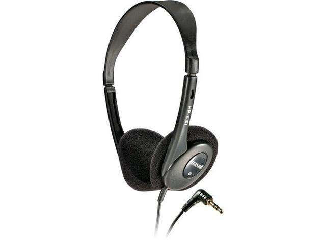 Maxell Black HP-100 3.5mm Connector Supra-aural Lightweight Stereo Headphones