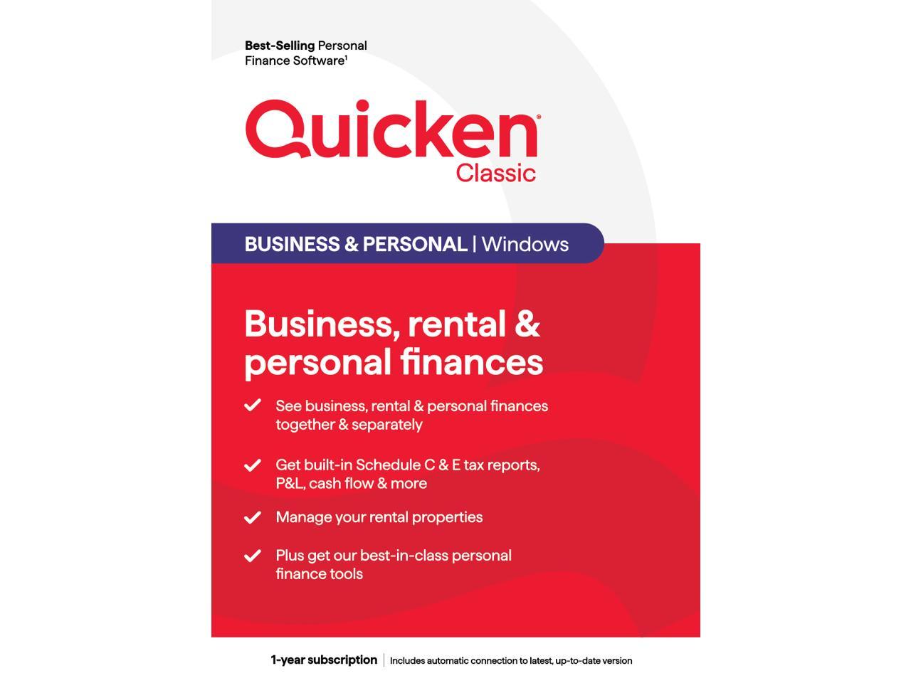 Quicken Classic Business & Personal - 1 Year Subscription (Windows) [Key Card]