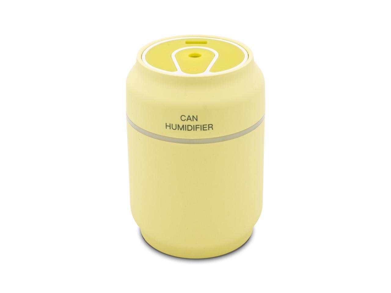 Cirago Humidifier 3in1 Portable Mist Humidifier with USB Fan, LED Light (Yellow)