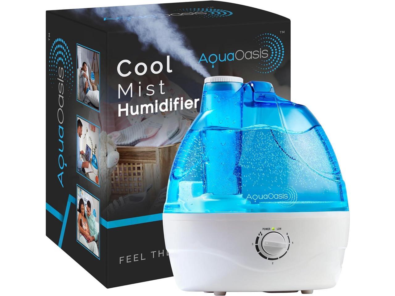 AquaOasis® Cool Mist Humidifier (2.2L Water Tank) Quiet Ultrasonic Humidifiers for Bedroom & Large room - Adjustable -360 Rotation Nozzle, Auto-Shut Off, Humidifiers for Babies Nursery & Whole House