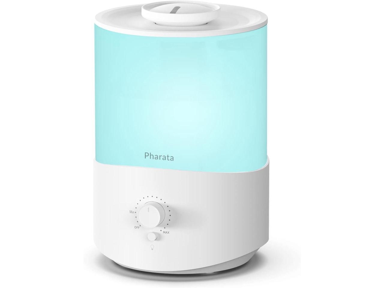 Humidifiers for Bedroom Large Room, 2.5L Cool Mist Humidifier with Essential Oil Diffuser, Top Fill Humidifier for Baby, Home, Plant, Ultrasonic Humidification for whole house, Auto Shut-Off